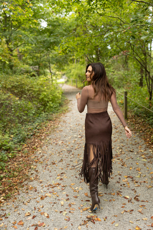 Bal Harbor Mesh Top | Chocolate