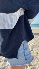 Beachcomber Sweater | Striped White