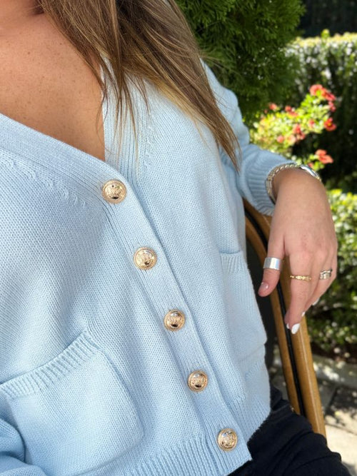 Duchess Cardigan | Frost Blue