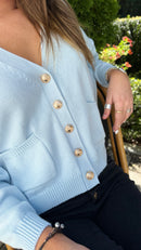 Duchess Cardigan | Frost Blue