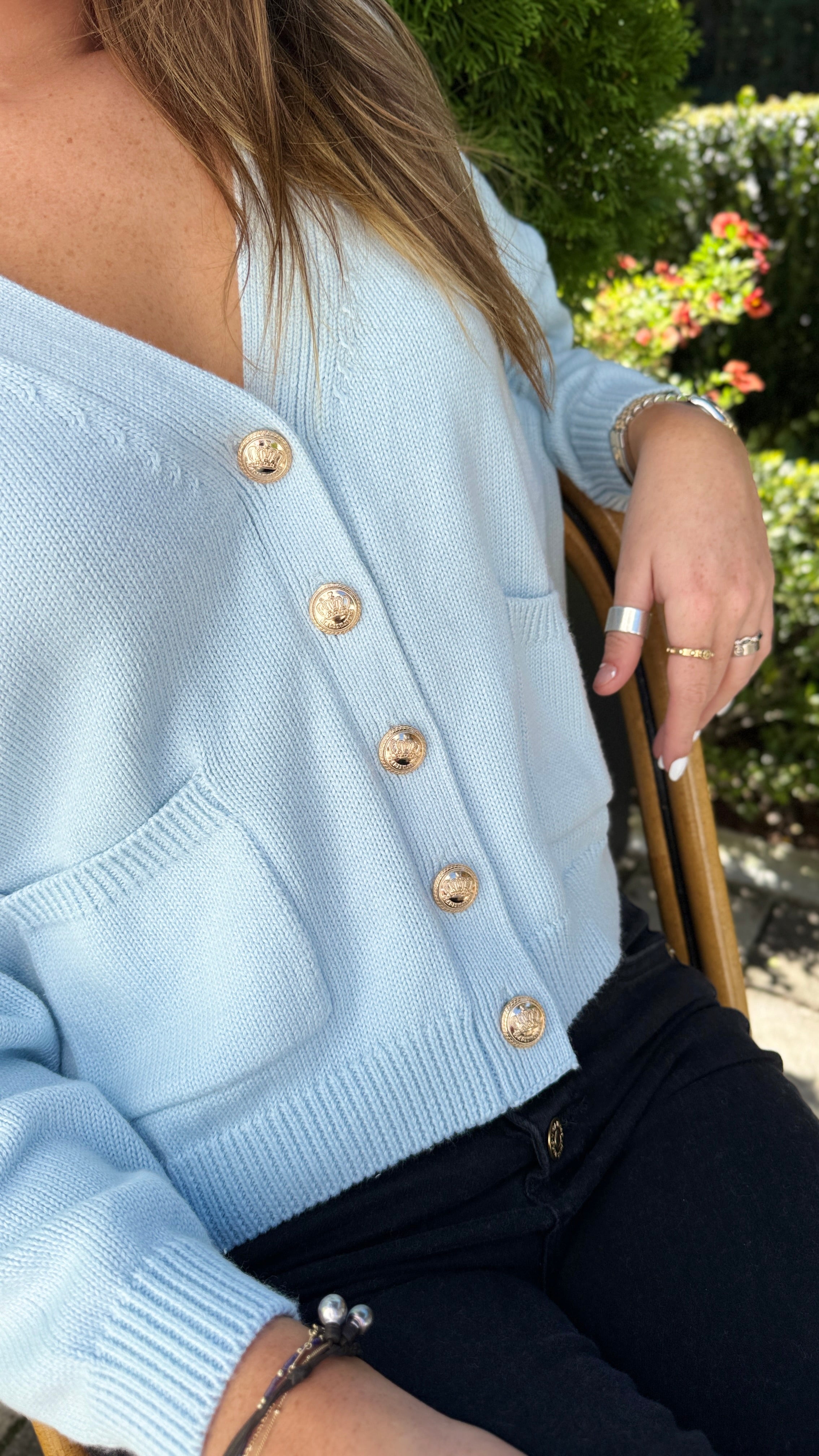 Duchess Cardigan | Frost Blue
