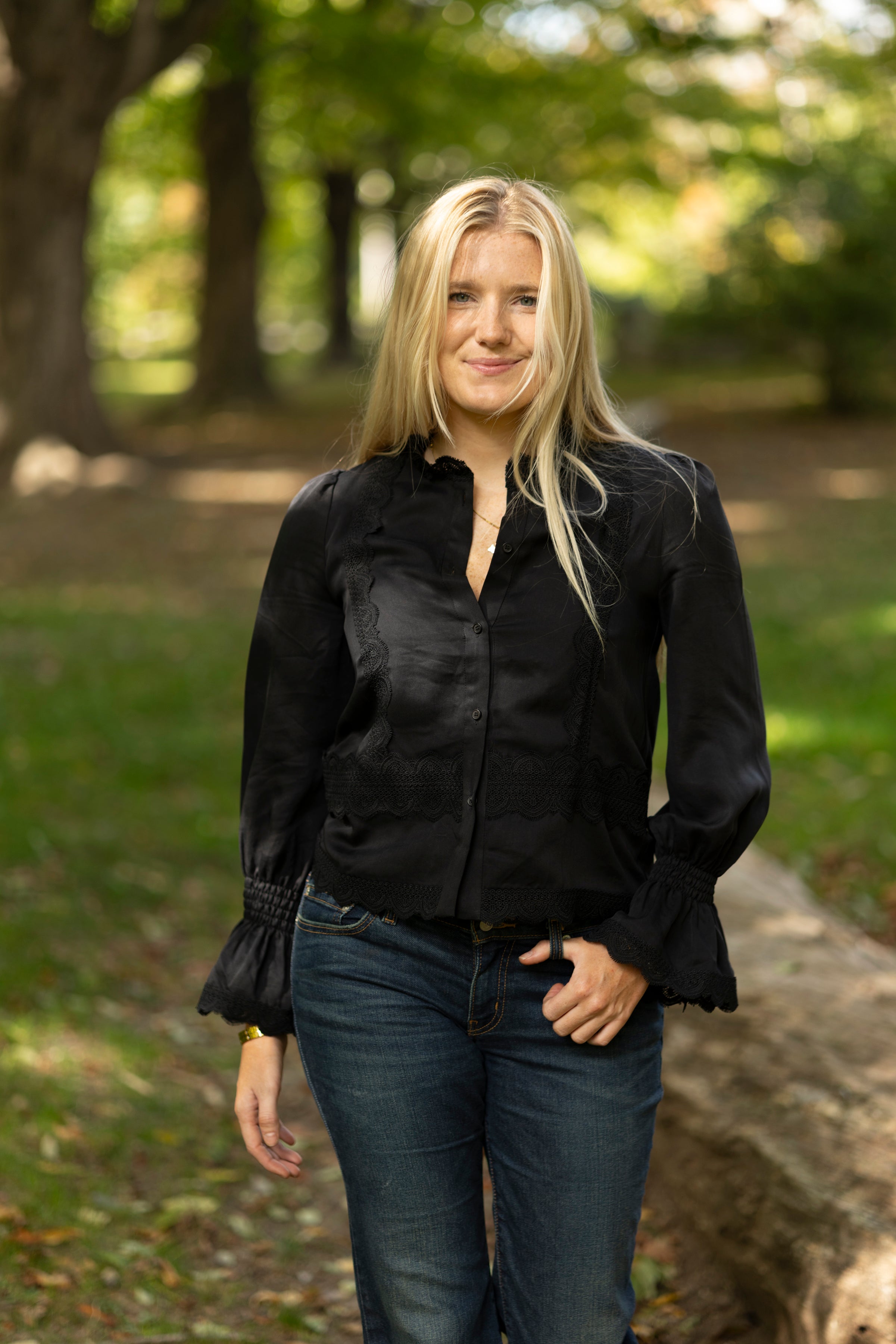 Harlow Lace Top | Black
