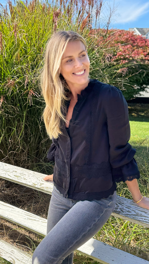 Harlow Lace Top | Black