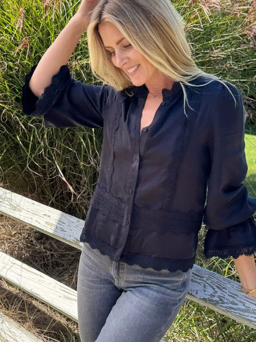 Harlow Lace Top | Black