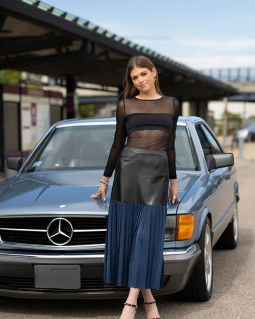 Bal Harbor Mesh Top | Black