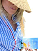 The French Girl Tie Front Shirt | Pacific Blue & Red Stripe