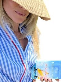 The French Girl Tie Front Shirt | Pacific Blue & Red Stripe