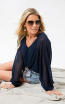 Sloane Top | Navy