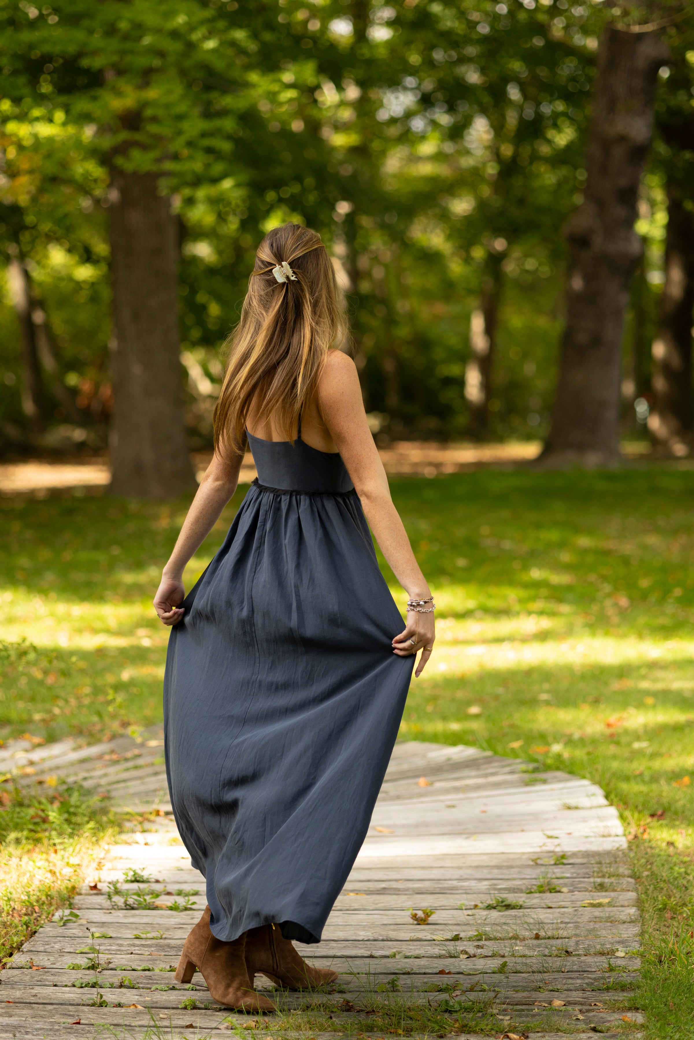 The Soleil Dress | Navy + Black