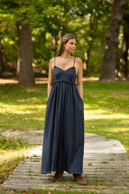 The Soleil Dress | Navy + Black