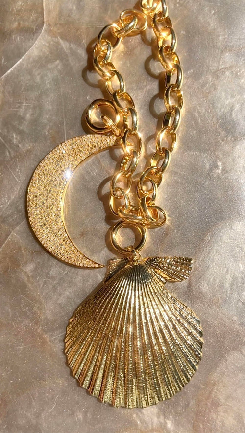 Sophia C Jewelry | Maui Moon Charm Necklace