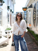 The Isla Lace Top | Ivory