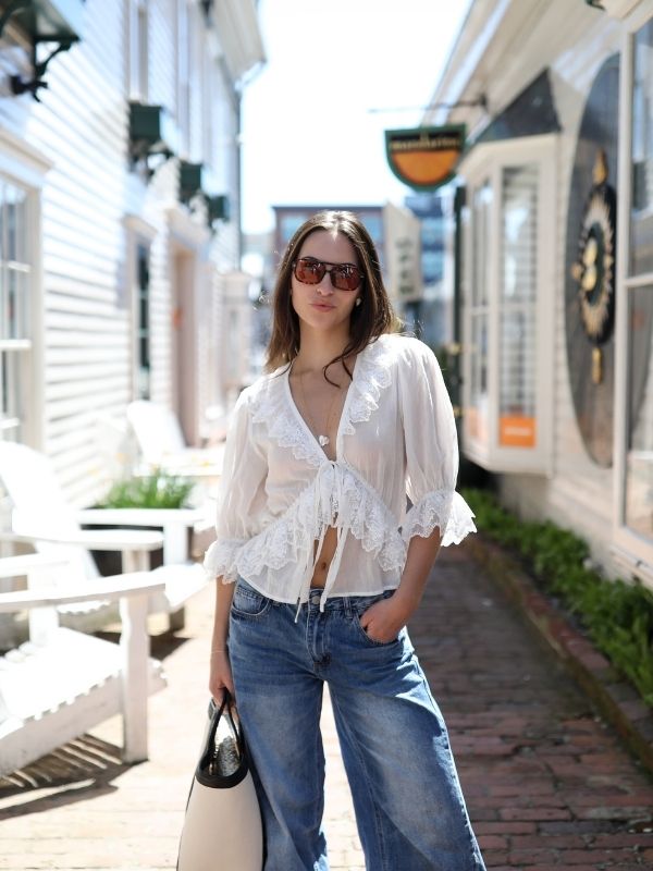 The Isla Lace Top | Ivory