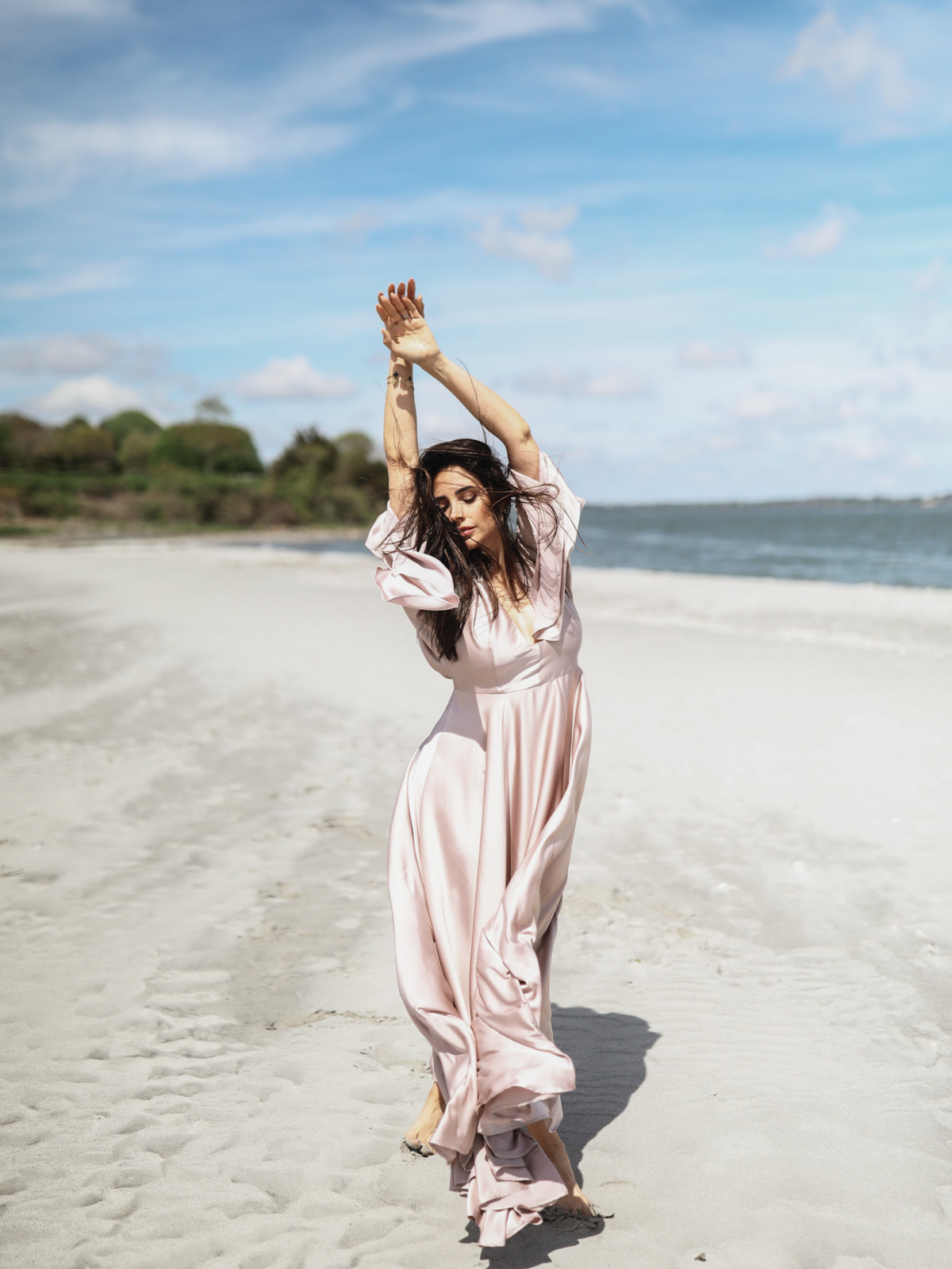 Silky Serena Dress | Soft Sand